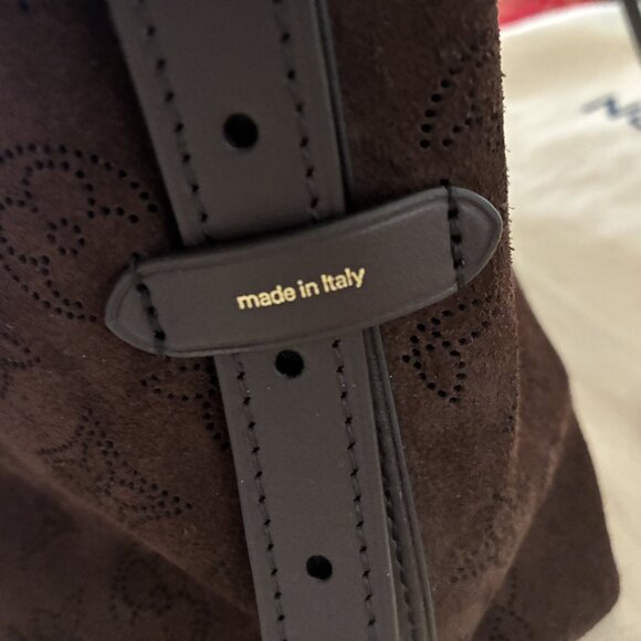 Louis Vuitton Mahina Carryall PM Dark Brown Suede-AUTHENTIC - Picture 8 of 16